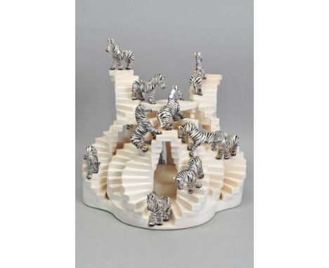 KATHARINE MORLING (BRITISH 1972), Zebra Crossing, a three dimensional ceramic sculpture, believed to be from an edition of te