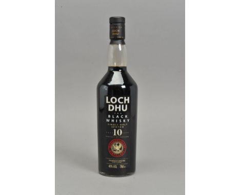 LOCH DHU 'THE BLACK WHISKY', a bottle of the 10 Year aged Single Malt Scotch Whisky, 40% vol, 70cl, fill level low neck, seal