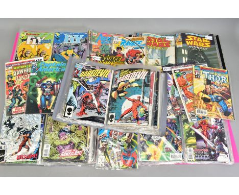 OVER ONE THOUSAND FOUR HUNDRED COMICS, including Daredevil and The New Teen Titans, 4 x Moon Knight, volume 1, 40 x Daredevil