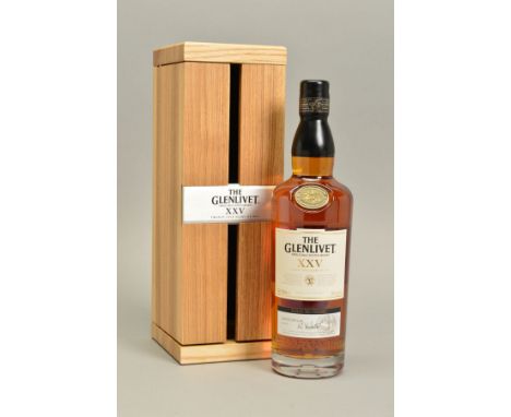 THE GLENLIVET XXV SINGLE MALT SCOTCH WHISKY, a 25 Year Old which has been aged in first fill Olorosso Sherry casks, batch No.