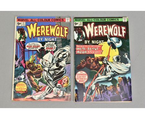 WEREWOLF BY NIGHT, volume 1, issues 32 and 33, (first appearance and second appearance of Moon Knight) (2) (condition: minor 