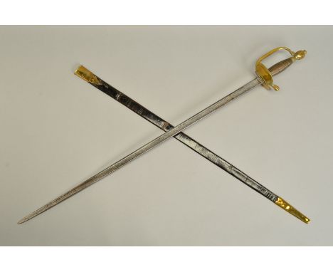 A LATE 19TH / EARLY 20TH CENTURY OFFICERS LIGHT SWORD, possibly Continental, blade length approximately 81cm, the hilt is mar