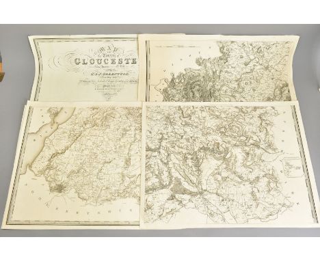 GLOUCESTERSHIRE, GREENWOOD (C &amp; J), six sheets forming a 'Map of the County of Gloucester, From an actual survey made in 