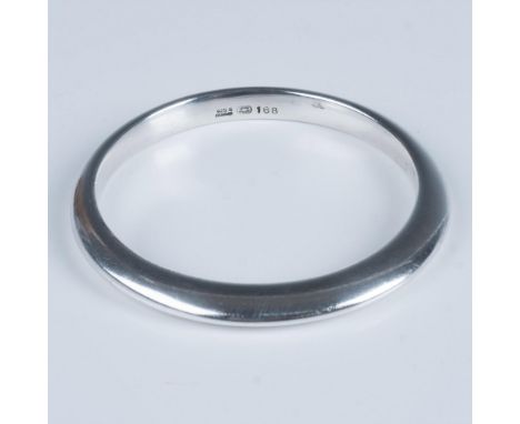 Thick silver bangle marked 925. 168. Georg Jensen Denmark engraved mark. 74g. Issued: 20th centuryDimensions: 9.5" dia. Manuf