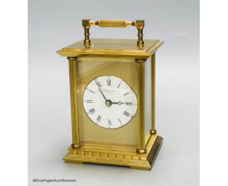   A Phaeton by Acctim brass carriage clock, height 19cm
