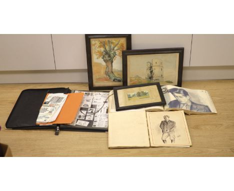   M.H. Hoad, artist sketch book mainly with caricatures together with a group of other assorted artwork