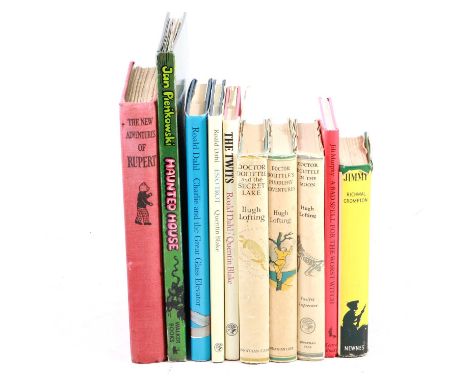 Ten children's books, to include Richmal Crompton, Jimmy, with dust jacket; three Doctor Doolittle books; The New Adventures 