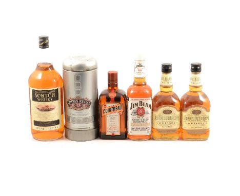 Seven bottles of assorted whisky, including Jura 10 year old, single Island malt whisky, 70cl, 40%, in carton; Chivas Regal 1