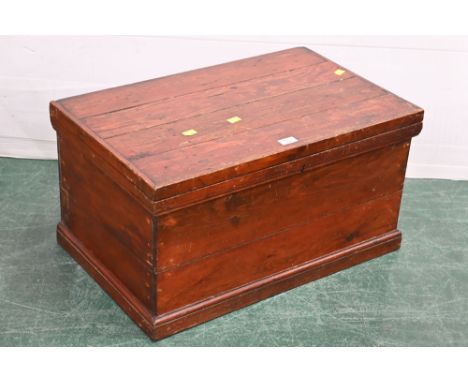 Small stained pine trunk, height 34 cm, width 63 cm, depth 39 cm