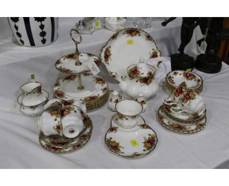 Royal Albert Old Country Roses teaware, plate, cake stand, cups and saucers, teapot, etc 