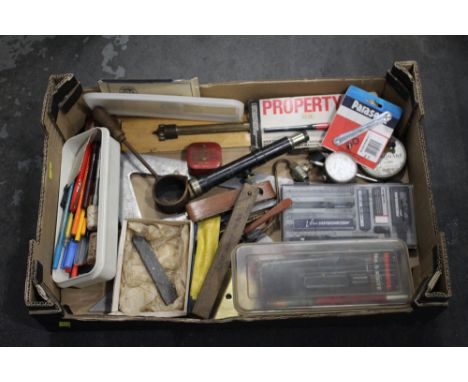 Hand tools, measures and stationery