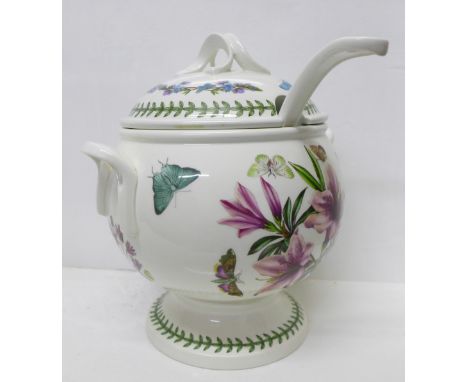 A Portmeirion Botanic Garden lidded tureen and ladle 