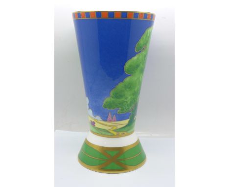 A Royal Worcester Lazy Days vase, The Art Deco Collection, 2002, 20cm 