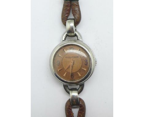 A lady's Jaeger-LeCoultre back wind wristwatch 