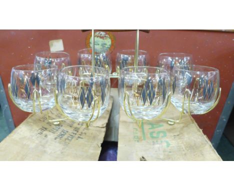 A vintage 'Roly-Poly' Caddy Beverage Set, The Federal Glass Company, Columbus, Ohio, in original box 