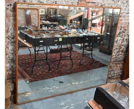 A very large old mirror within a slender beech frame 213 cm x 178 cm
