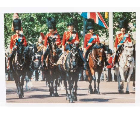 HM Queen Elizabeth and HRH The Duke of Edinburgh;  a signed 1986 Christmas card with gilt embossed Royal cyphers to the inter
