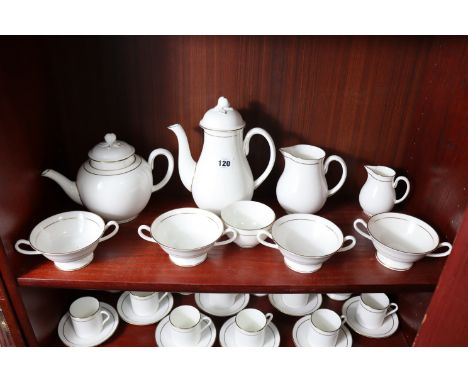 Sixty-three items of Royal Worcester bone china “Contessa” dinner, tea, &amp; coffee ware.