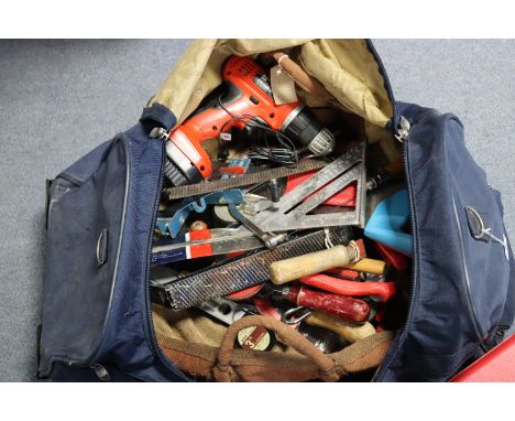 Various assorted hand tools &amp; power tools.