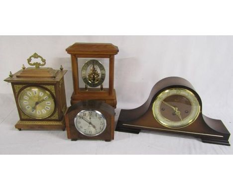 Woodford Franz Hermle Nelson mantel clock and 3 battery mantel clocks&nbsp;