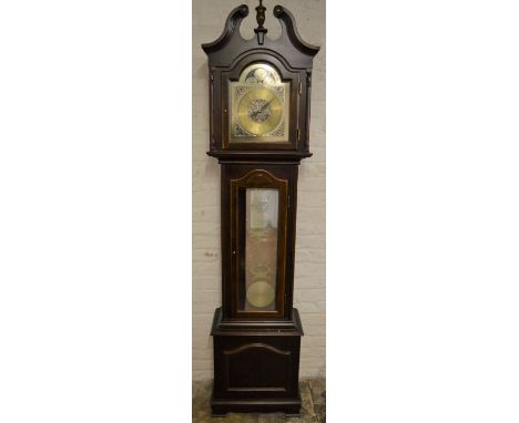 Modern 31 day longcase clock in a mahogany case Ht 206cm