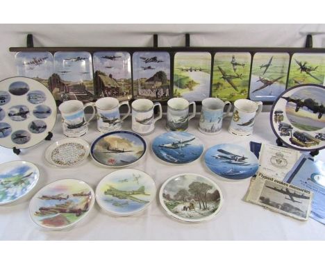 Collector plates - Royal Worcester,&nbsp; Wedgwood, Davenport 'The Battle of Britain Memorial Flight' 'South in Formation' an