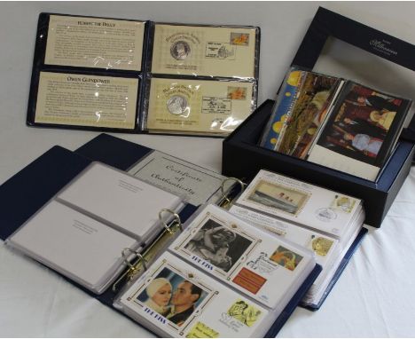 Great Britons Medallic First Day Covers 1974, Royal Mail Millennium Collection of stamps and 2 Westminster albums of limited 