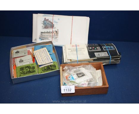 A small quantity of loose Stamps, First day Covers and old Stamp books with stamps