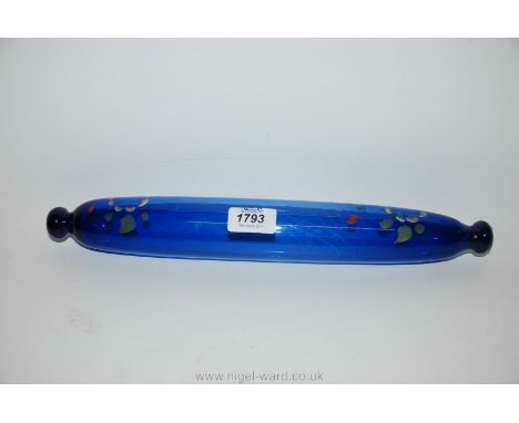 A Bristol blue glass Rolling Pin