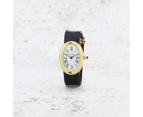 Cartier. A fine and rare lady's 18K gold manual wind wristwatch from the London workshopsModel: BaignoireDate: London Hallmar