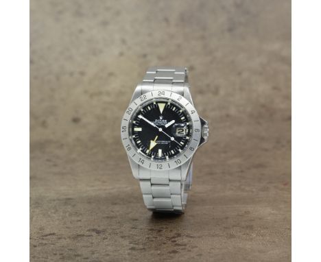 Rolex. A stainless steel automatic calendar bracelet watch with dual time zoneModel: Explorer IIReference: 1655Date: Purchase