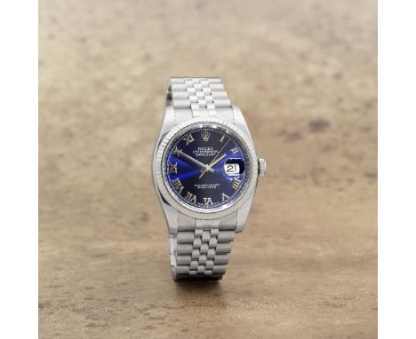 Rolex. A stainless steel and 18K white gold automatic calendar bracelet watchModel: Datejust 36Reference: 116234Date: Purchas