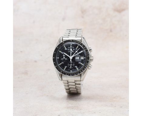 Omega. A rare stainless steel automatic calendar chronograph bracelet watchModel: Speedmaster Automatic 'Holy Grail'Reference