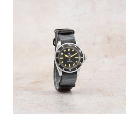 Rolex. A rare military stainless steel automatic wristwatch issued to the Royal NavyModel: Military SubmarinerReference: 5513