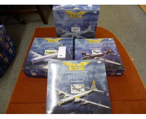 Four boxed Corgi, The Aviation archive " Military" series, conisiting of Boeing B-29 HAWG Wild ( limited edition) ref No: AA3