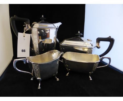 An Art Deco style four piece silver plate tea and coffee service, 