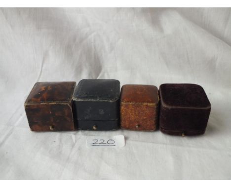 Four vintage ring boxes