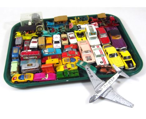 Various die-cast vehicles, etc, to include Dinky Super Toys, Comet Aeroplane no. 999, 17cm wide, other vehicles, models of Ye