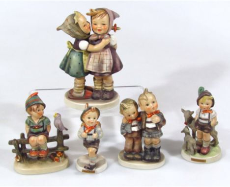 Various Goebel figures, to include a life size 195/1 Telling Her Secret, 17cm high, Wayside Harmony, etc. (5)