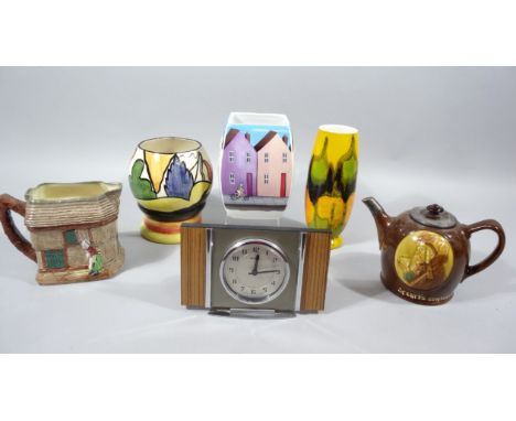 A Lorna Bailey Old Ellgreave pottery artware vase, House and Path, marks beneath, 19cm high, Royal Worcester Days Of Summer v