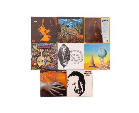 Eight original Prog/ Rock vinyl LPs comprising a UK first pressing signed "Tractor" on the Dandelion label (2310217), a UK fi