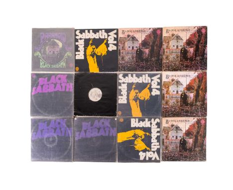 Black Sabbath: fifteen original early/first pressing vinyl LPs comprising four "Black Sabbath", six "Paranoid" including a ra