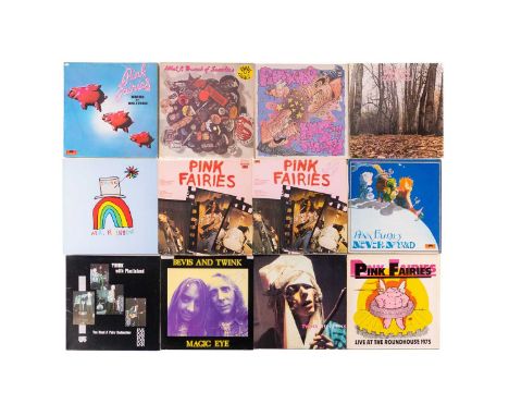 Twelve original Prog vinyl LPs comprising "Twink- Think Pink" (SES 97022) signed to the reverse, "Twink- You Need a Fairy God