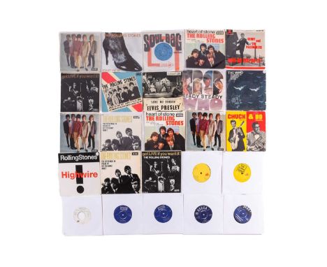 Thirty-three early and first-pressing 7" singles including the following titles from "The Rolling Stones"; two "Got Live! If 