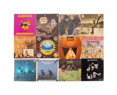 Fifteen original prog vinyl LPs comprising a UK first pressing "Tonton Macoute" on the Neon Label (NE4), a UK first pressing 