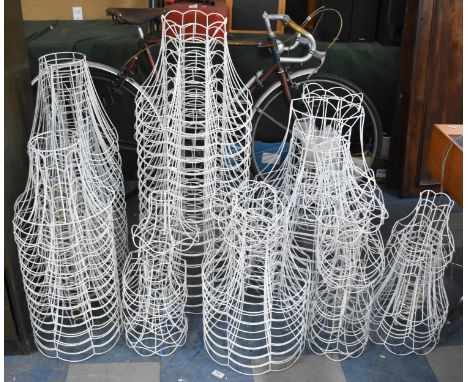 A Large Quantity of Various Wire Lamp Shade Frames 