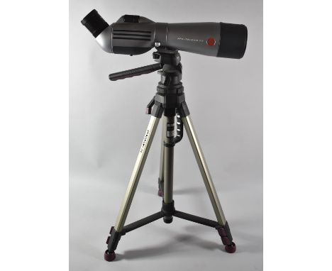 A Leica Apo-Televid 77 Spotting Scope on Hama Gamma Series Tripod 