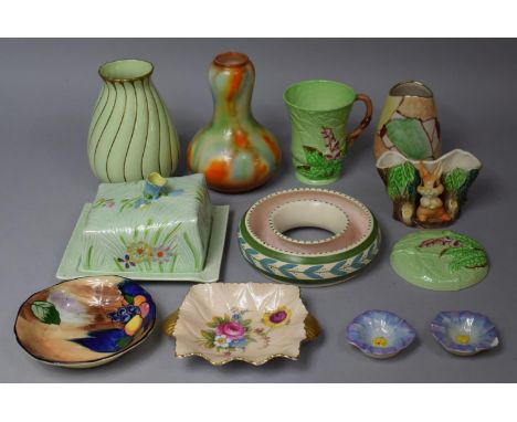 A Collection of Various Mid 20th Century Ceramics to include Carltonware Hand Painted Vase, Falcon Ware Vase, Hornsea Spill V