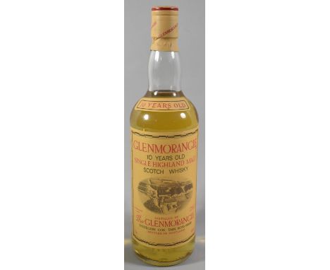 A Single Bottle of Glenmorangie 10 Year Old Single Highland Malt Scotch Whisky 