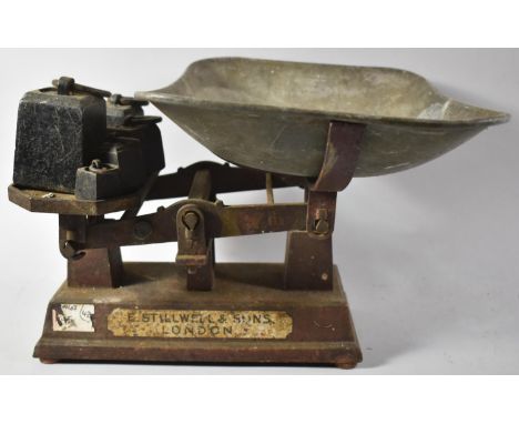 A Set of Cast Iron Kitchen Scales by E Stillwell &amp; Sons, London, Complete with Weights 